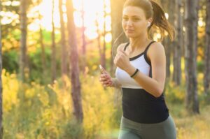 Woman running exercise