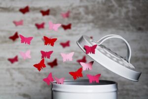 Butterflies leaving confinement