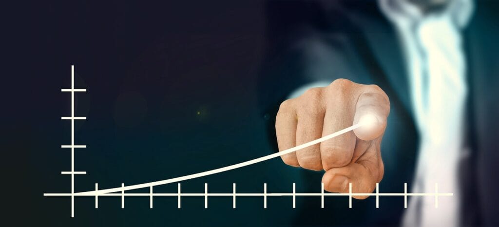 Graph showing improvement over time