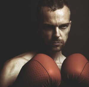 Man with boxing gloves