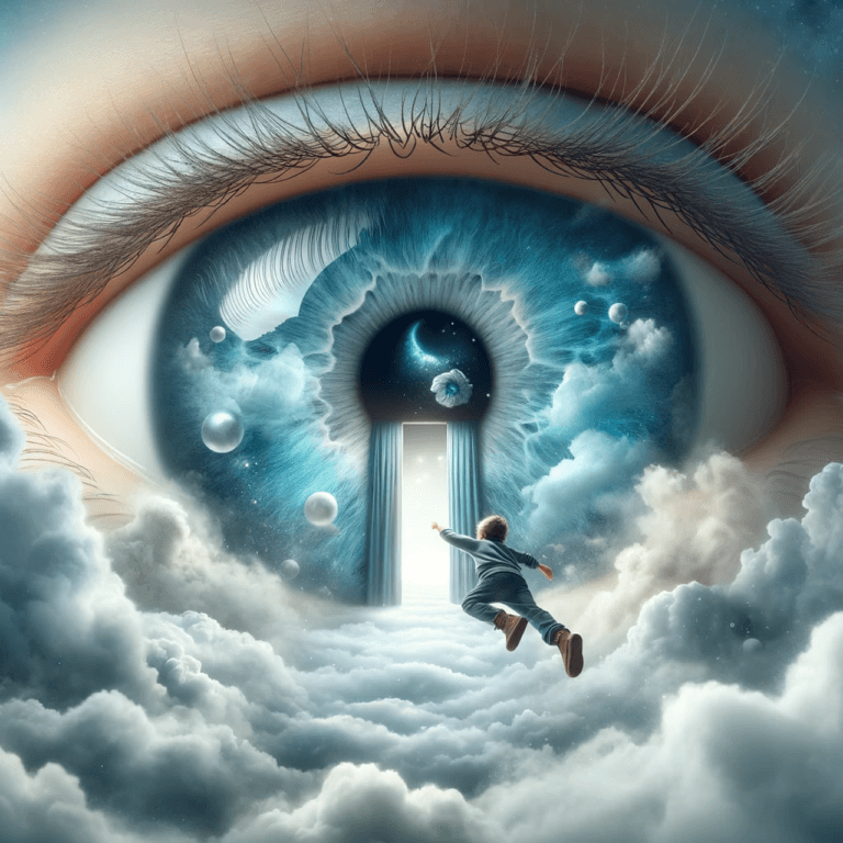 Reaching out to a door in a dream