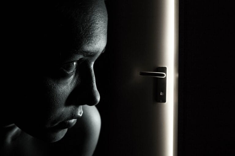 Looking at light through a door cracked open