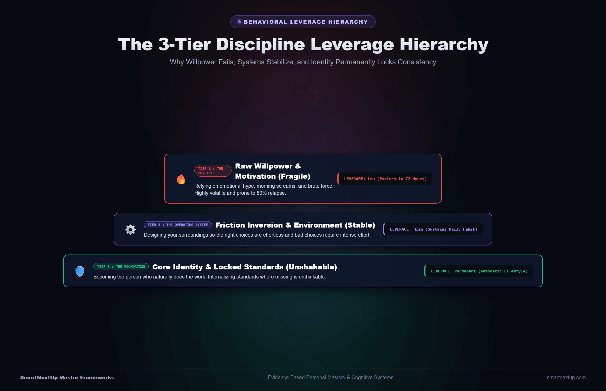 The 3-Tier Discipline Leverage Hierarchy
